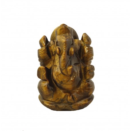 Statuette Ganesh Oeil de tigre IN21523