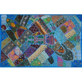 PATCHWORK Turquoise 100X150CM IN14522